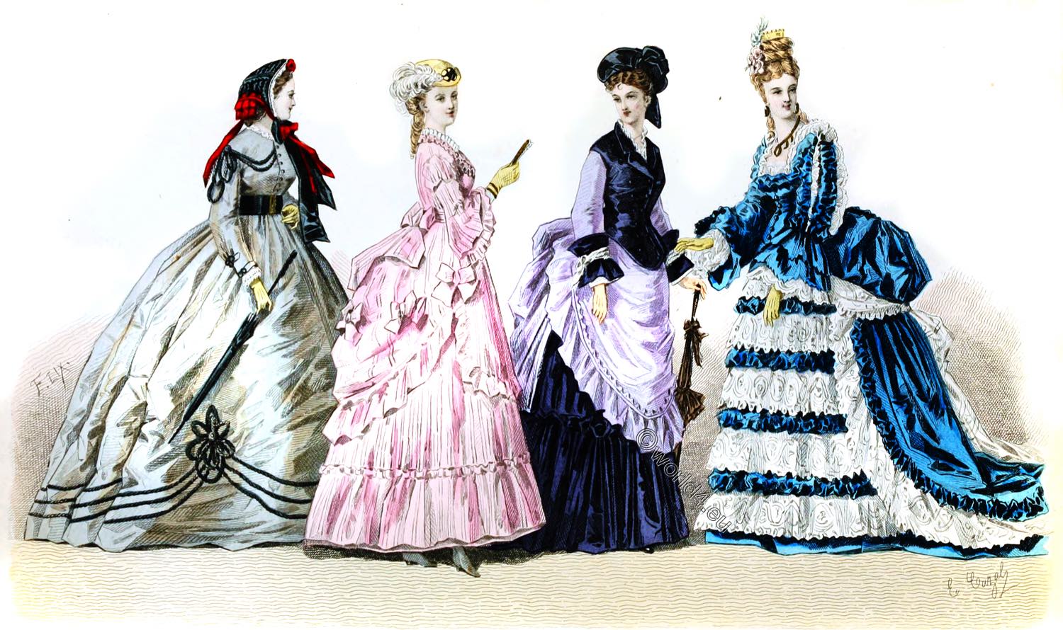 The Rise and Fashion of 19th Century Crinoline Dresses: A Glimpse into Victorian Elegance