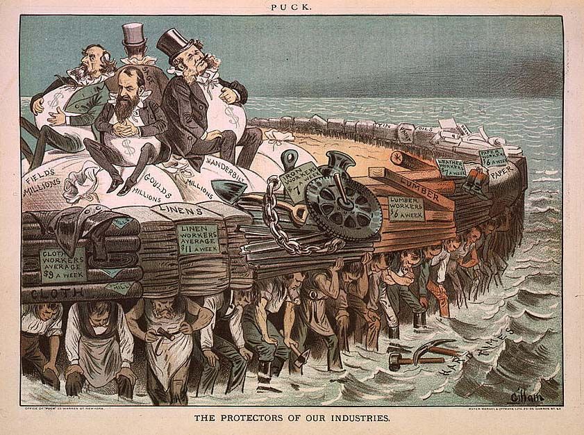 Unveiling 19th Century Business Practices: Decoding the Cartoon’s Symbolism